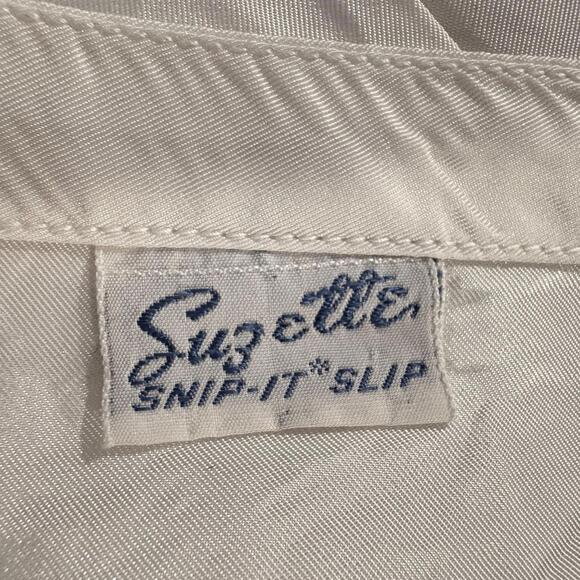 Vintage 1940's Suzette Snip-It Slip Maxi Long Satin Taffeta - Picture 7 of 7